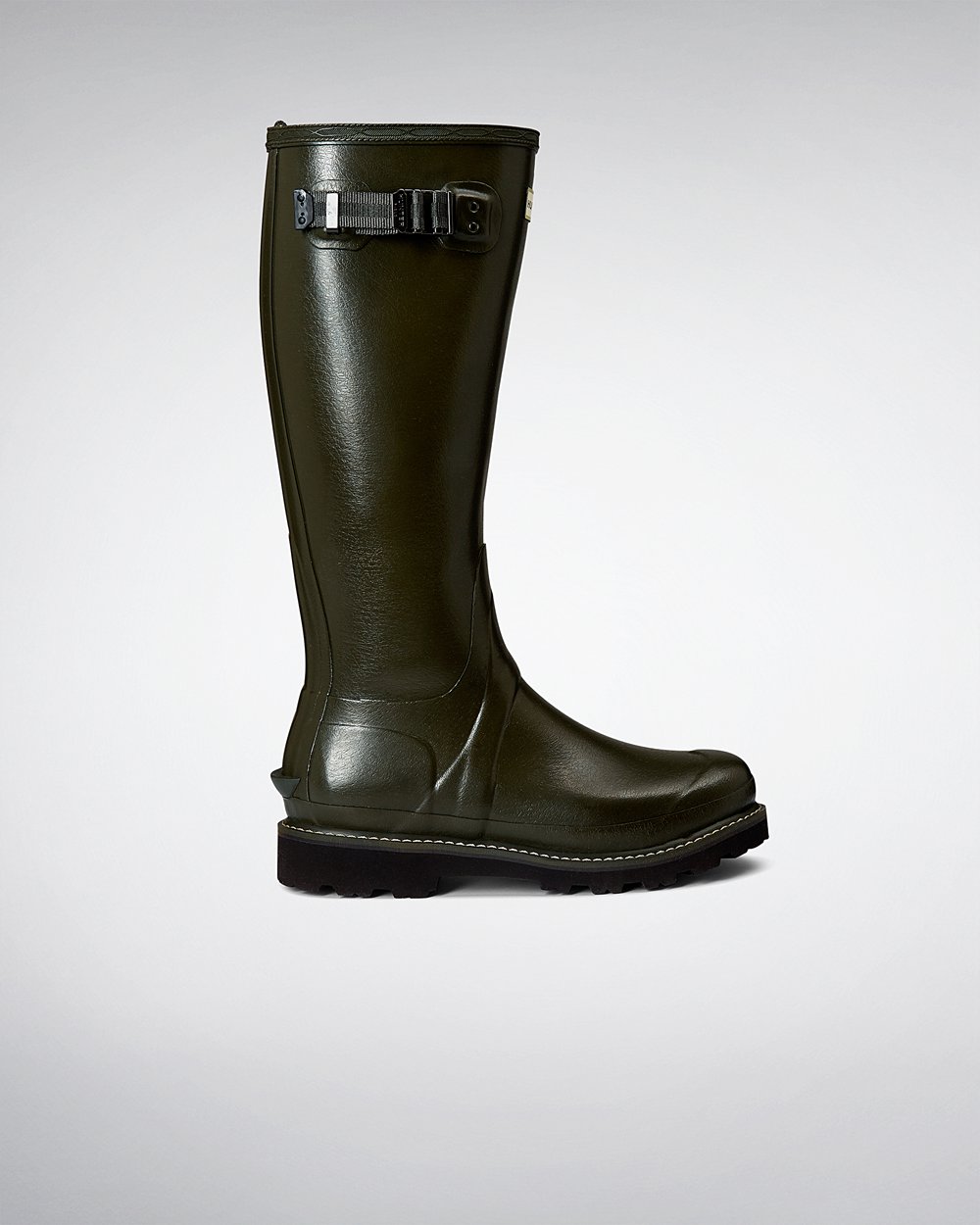 Hunter Mujer Balmoral Poly-Lined - Botas de Lluvia Verde Oscuro Oliva - 971-COTMSV